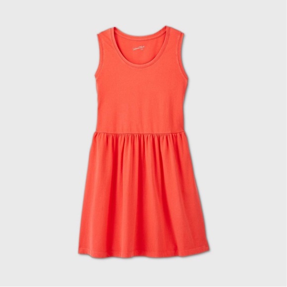 Womens Sleeveless Dress Babydoll Mini Tank Coral - Picture 2 of 5